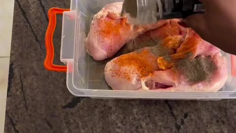 Big Azz making breakfast before work.