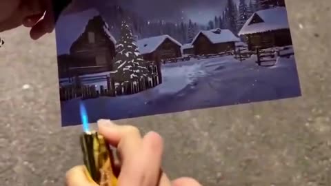 A heat activated Christmas card