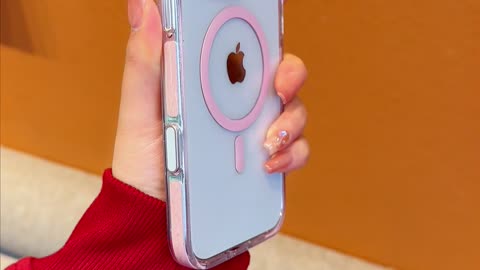 Pink iPhone 16 Plus Case Magsafe Grips, Clear, Phone Crossbody Straps