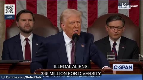 PRESIDENT TRUMP addresses a Joint Session of Congress