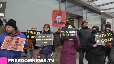 Protesters confront Tesla buyers at Manhattan Tesla Dealership