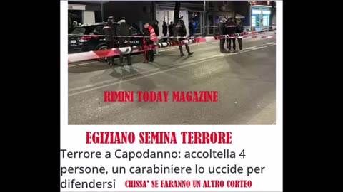 EGIZIANO SEMINA TERRORE E FERISCE CON COLTELLO 4 PERSONE, UCCISO DA CARABINEIRE
