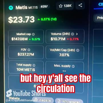métis crypto coin exploded in my bag coin price prediction! #fyp
