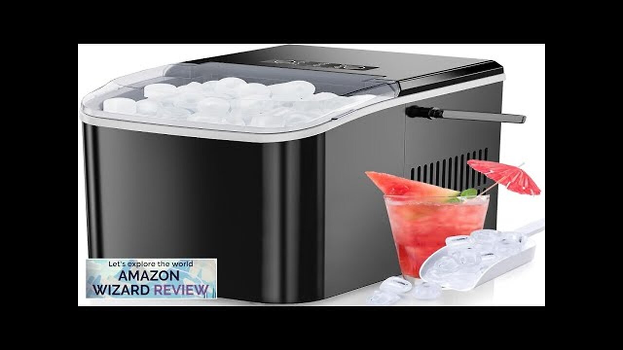 Countertop Ice Maker 9 Cubes in Only 6 Minutes 26.5lbs Per Day Review