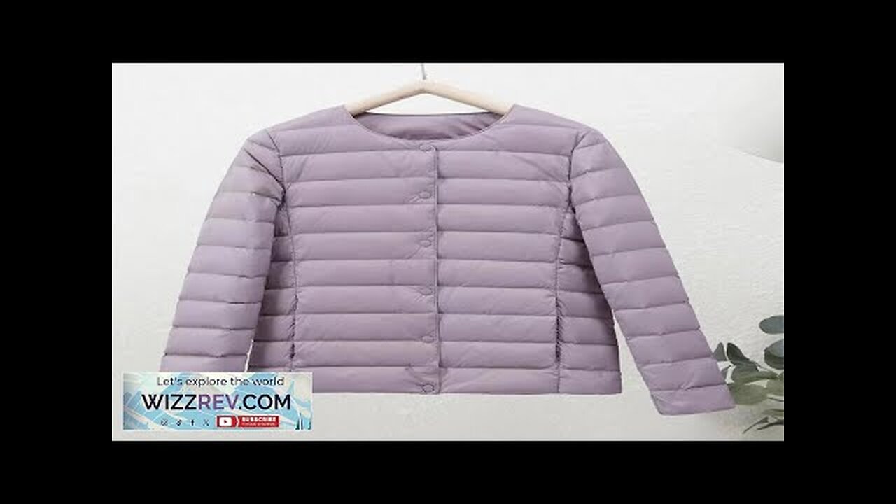 0-10℃ Women Ultralight Autumn Winter Puffer Jackets 2024 Collarless Reversible Duck Down Review