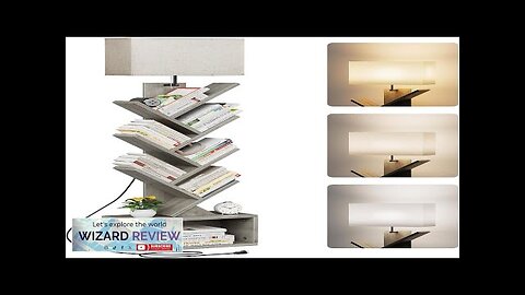 6 Tier Tree Bookshelf with Light Small Bookcase Tower for Books/CDs/Movies Sturdy Review