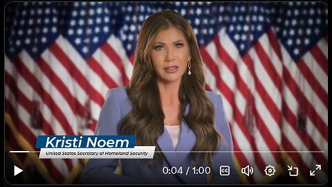 Secretary Kristi Noem Sends Message to the WORLD & ILLEGAL ALIENS