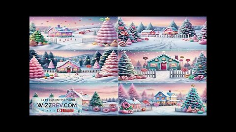 MOON.QG 2025 Christmas Village Home Decoration Photography Backdrop Winter Farm Large Big Review