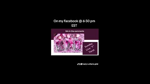 Sunday Live "T" Tarot Tonight at 6:30pm EST