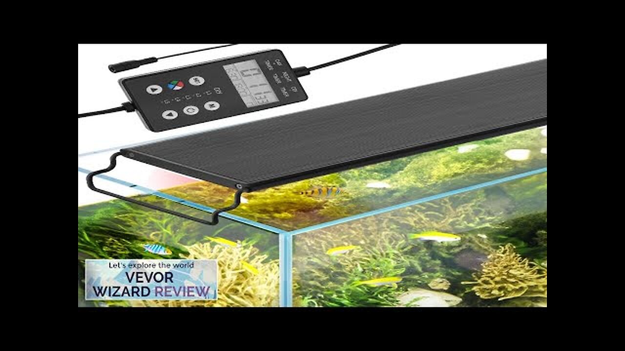 VEVOR Aquarium Light with LCD Monitor 42W Full Spectrum Fish Tank Light Review