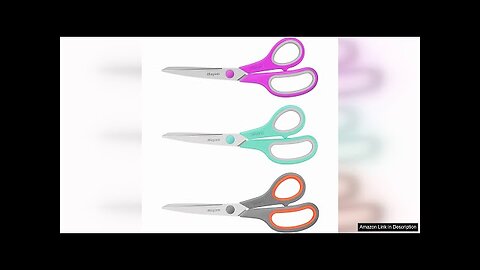 Scissors, iBayam 8" All Purpose Scissors Bulk 3-Pack, Ultra Sharp 2.5mm Thick Review