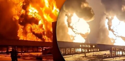 "It was terrible fire" - 2nd container exploded in oil base hit by Ukraine, strong blast occurred