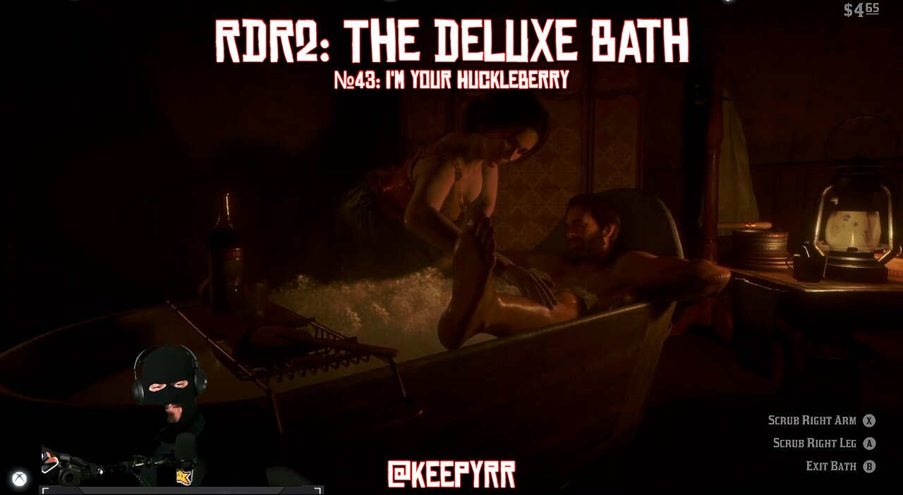 Arthur Morgan Enjoys the Deluxe Bath