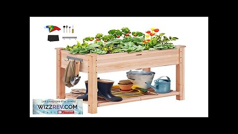 VEVOR Wooden Raised Garden Bed Planter Box 33.9x18.1x30" Flower Vegetable Herb Review