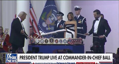 TRUMP TAKES STAGE AT COMMENDER-IN-CHIEF BALL AND SPEAKS AT SECOND BALL OF THE NIGHT