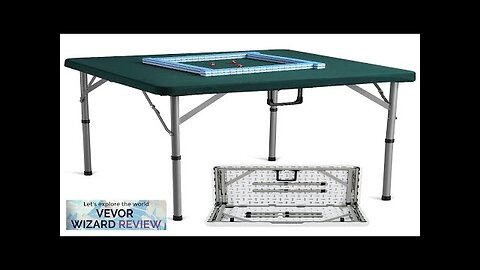 VEVOR Mahjong Table Fold-in-Half 4 Player Card Table & Mahjong Tiles Set Review