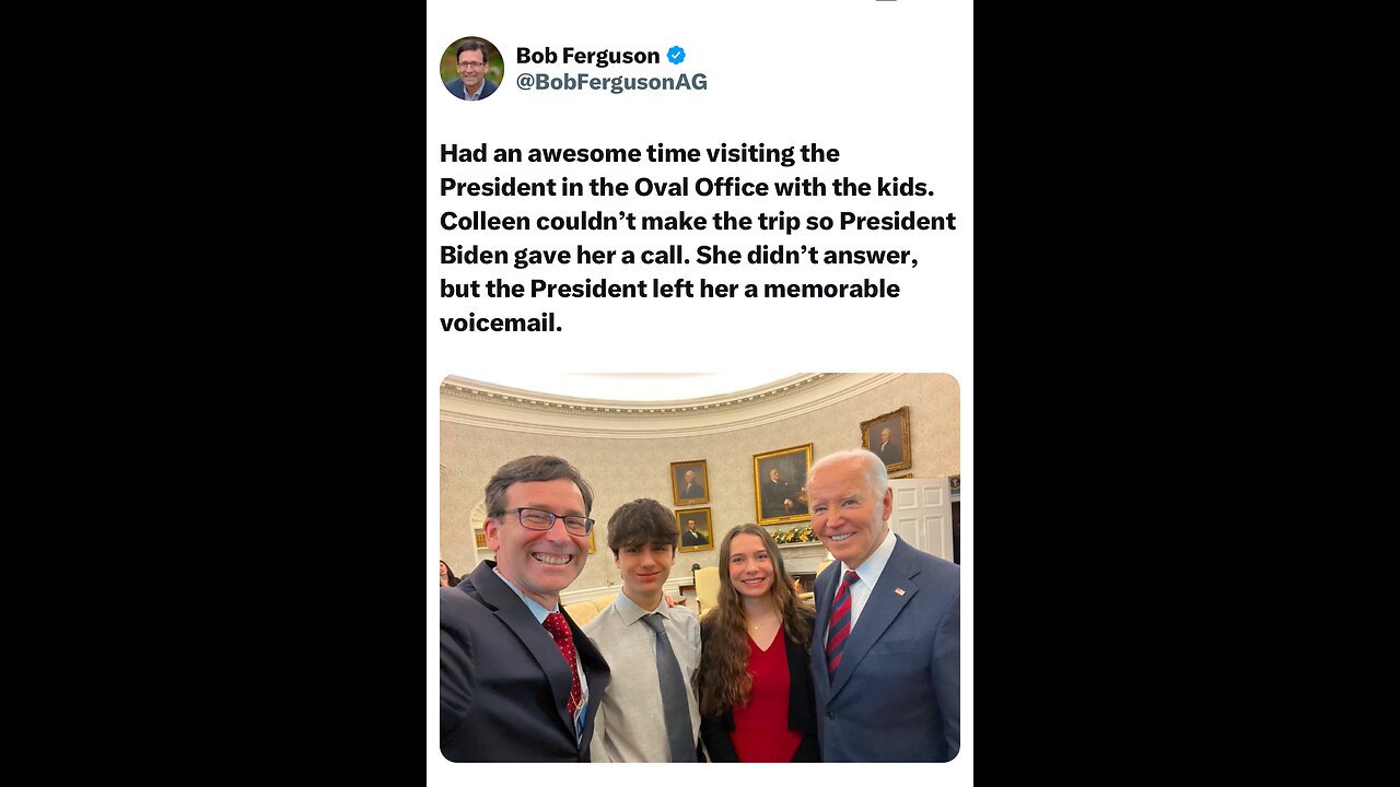 Governor-Elect Bob Ferguson visits White House