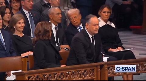 Trump And Obama Appear Friendly at Jimmy Carters Funeral