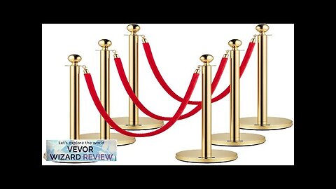 VEVOR Velvet Ropes and Posts 5 ft/1.5 m Red Rope Stainless Steel Review