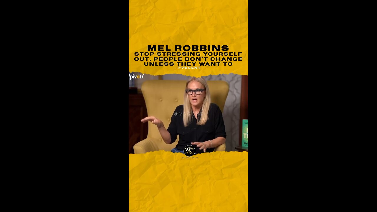 @melrobbins Stop stressing yourself out, people don’t change unless they want to