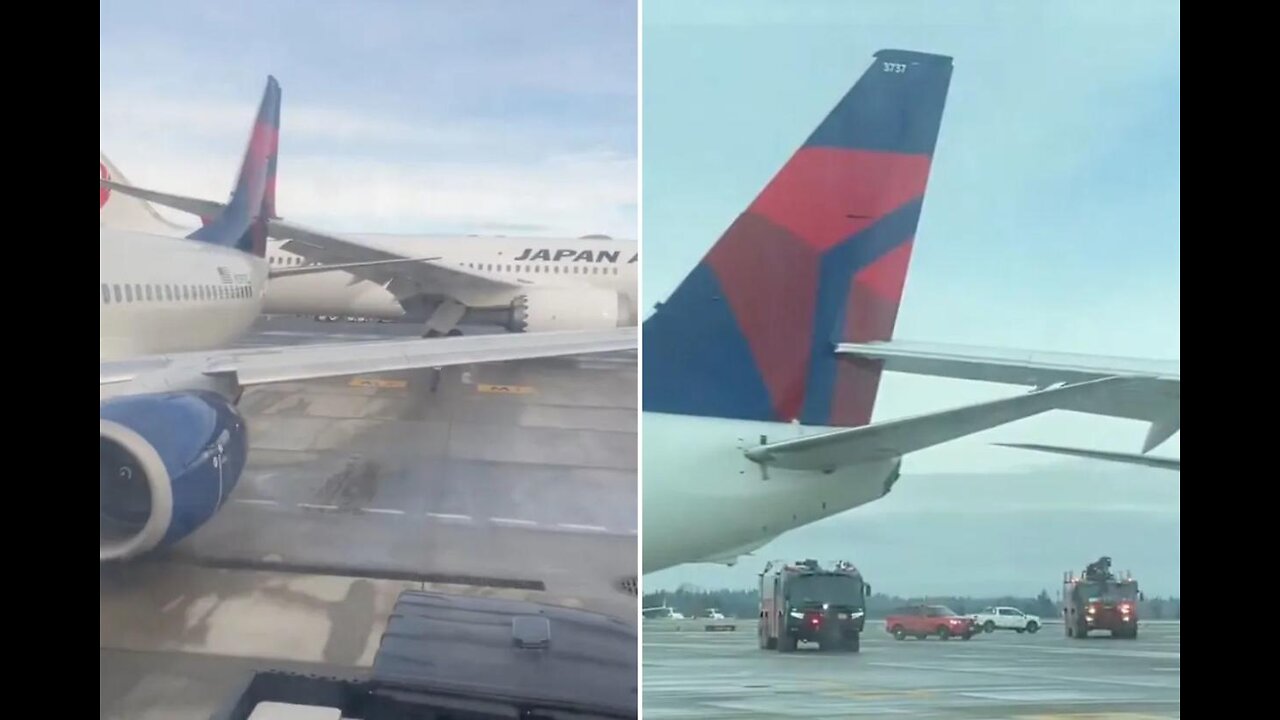 #Delta #Air #Lines, #Japan #Airlines #planes collide on the ground in Seattle|R ImpectX #shorts