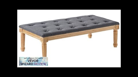 VEVOR Upholstered Bench 16"W Ottoman Bench End of Bed Bench with Foam Review