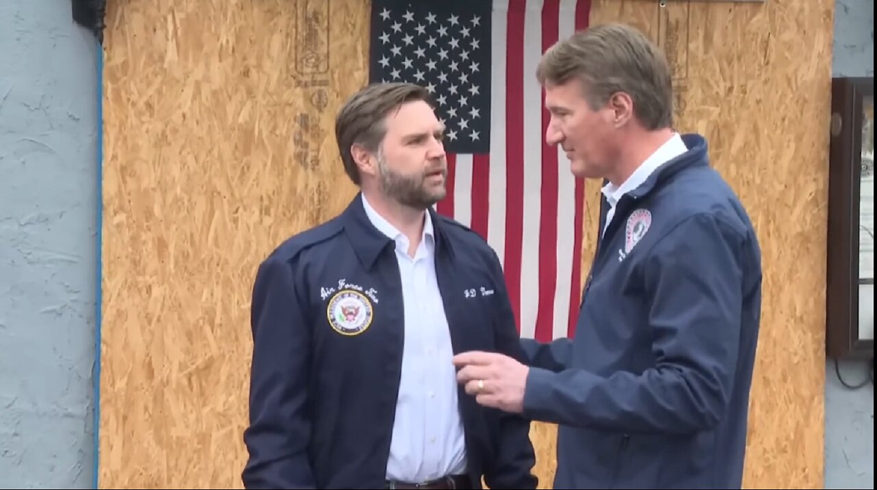 Vice President Vance Speaks to Reporters in Damascus, Virginia