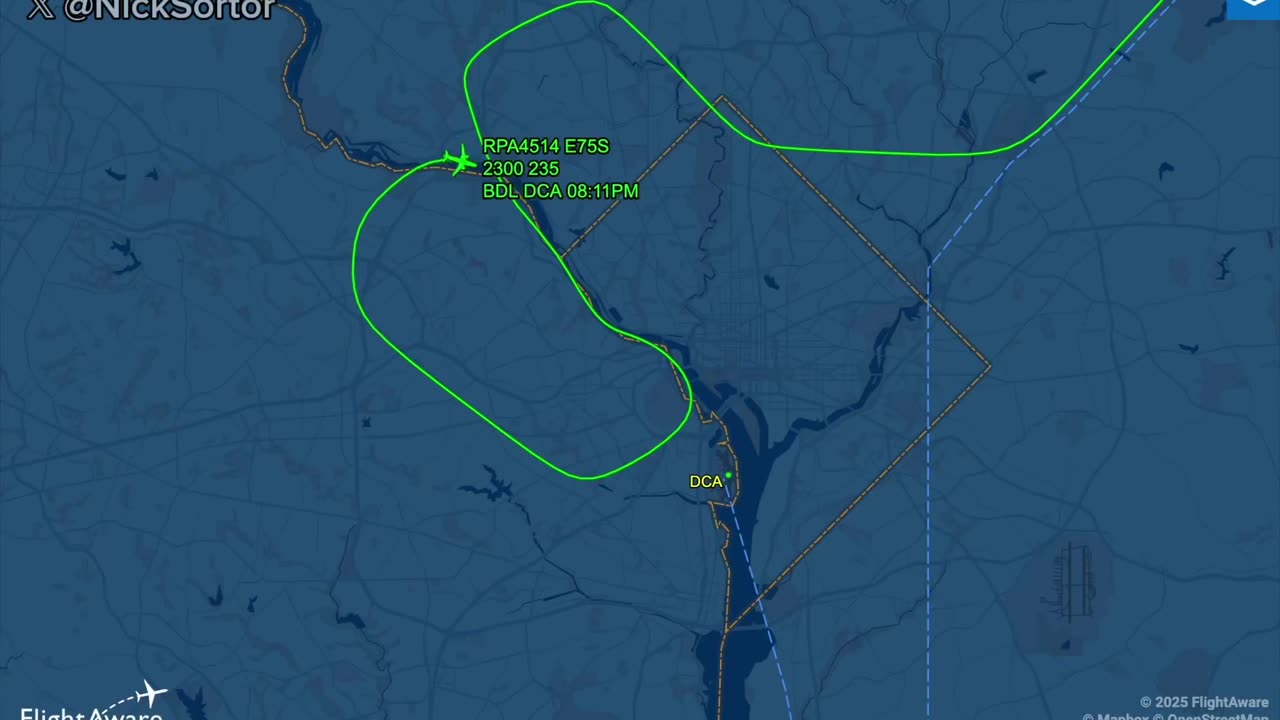 Just 24 HOURS before an American Airlines flight collided with a Blackhawk ANOTHER American flight had to abort landing due to a helicopter crossing its flight path