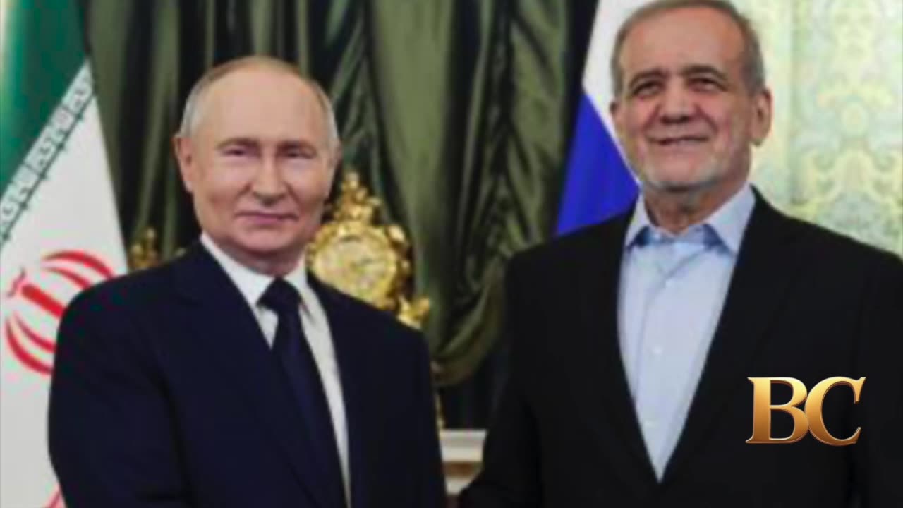 Russia and Iran sign a partnership treaty to deepen their ties in the face of Western sanctions