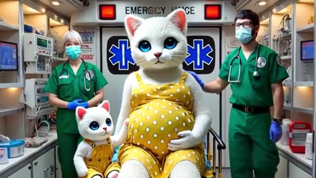 the kitten saves its mother