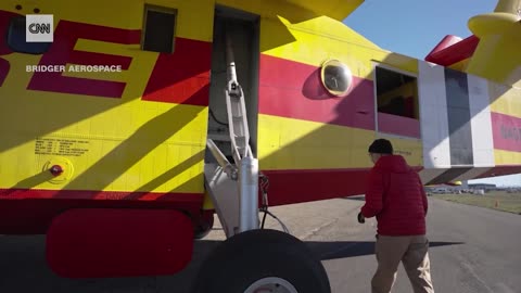 A peek inside Canadair CL-215 (Scooper) fighting wildfires in California.