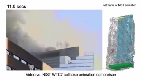 On the left is video of the collapse of Building 7 on 9/11
