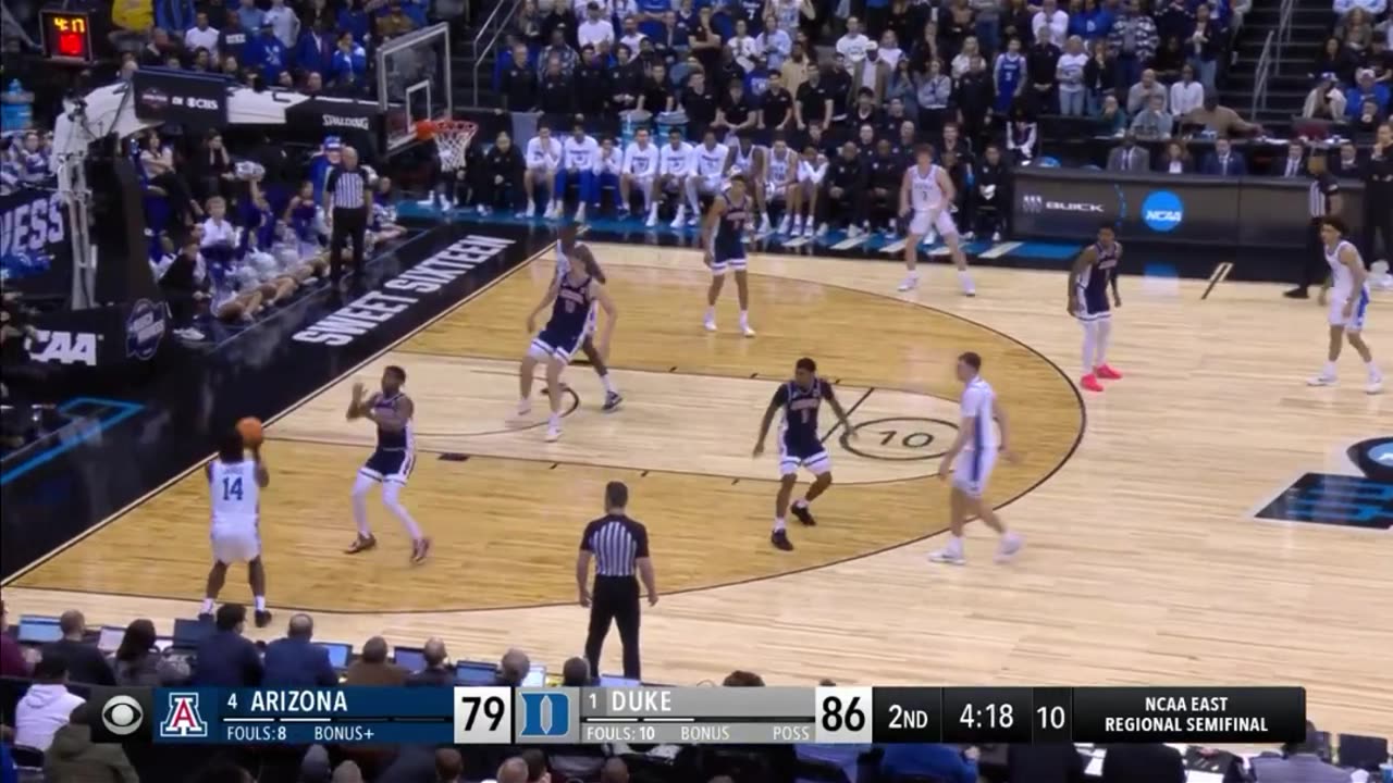 🔥💪 Duke Drains a DEEP 3️⃣! Extends DOMINANCE Over Arizona! 🏀🚀