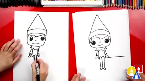 How To Draw Elf On The Shelf