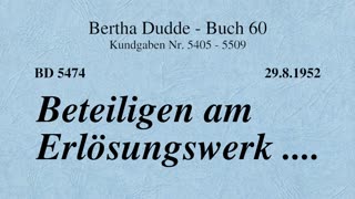 BD 5474 - BETEILIGEN AM ERLÖSUNGSWERK ....