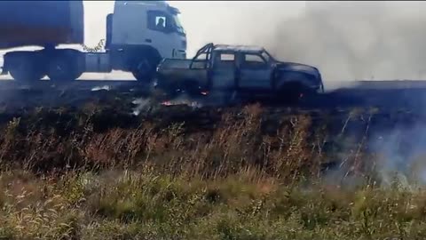 Incendio en Ruta 51: una camioneta quedó totalmente destruida