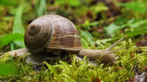 "A Snail’s Peaceful Journey: Slow and Beautiful Moments in Nature"