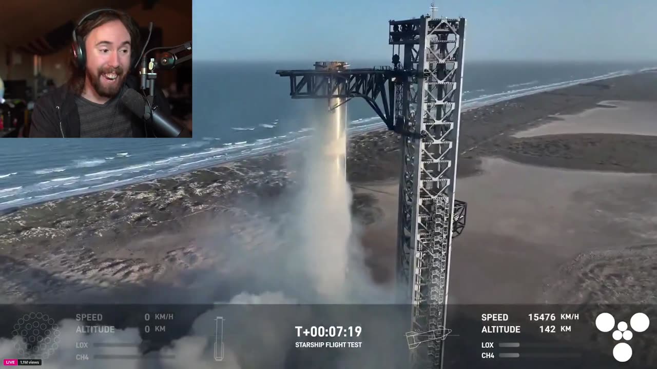 Asmongold Reacts to SpaceX Starship 8 Explosion.