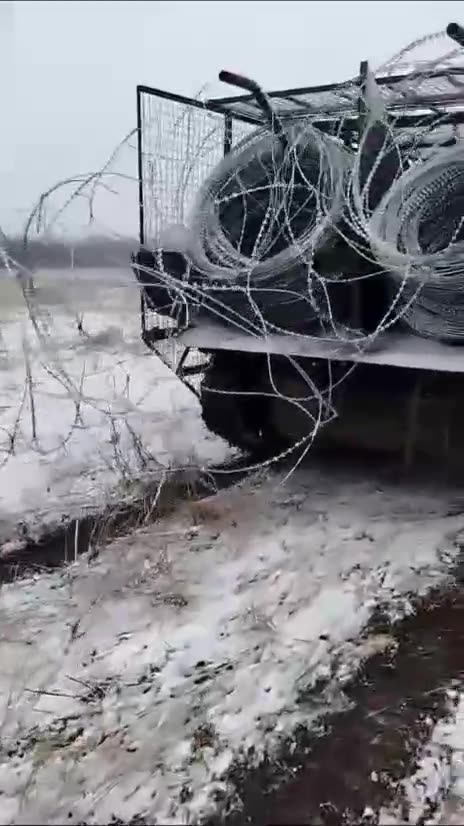 Ukrainian Armored Razor-Wire Laying Vehicle in Kursk