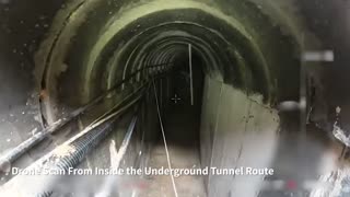 Drone footage of the scan of the underground route: