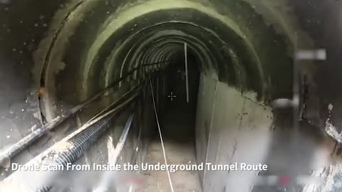 Drone footage of the scan of the underground route: