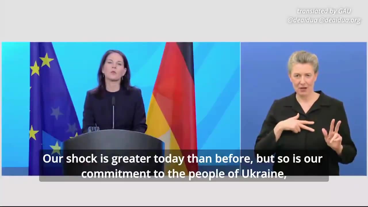 n Foreign Minister Baerbock gave an impassioned speech