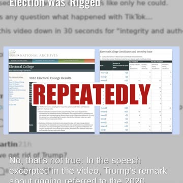 Fact Check: Video Does NOT Show Trump Saying 2024 Presidential Election Was 'Rigged'