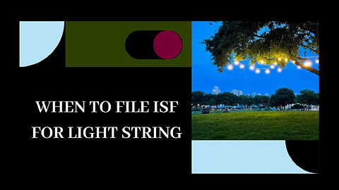 Twinkling Through Customs: Mastering ISF for Holiday Light Imports!