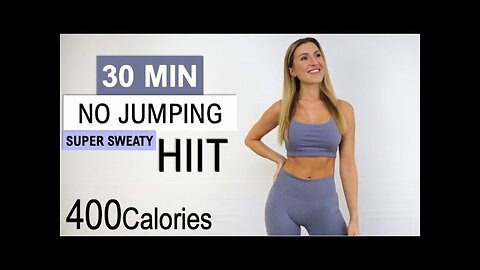 30 MIN No Jumping HIIT | FULL BODY - Super Sweaty | 400 Calories | No Repeat | Feel Motivated