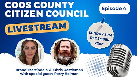 Continuing discussion on how to SAVE Coos County -- Citizen Council episode #4