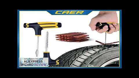 Motorcycle Tire Repair Set Tubeless Tyre Puncture Plug Tools with Rubber Strip Review