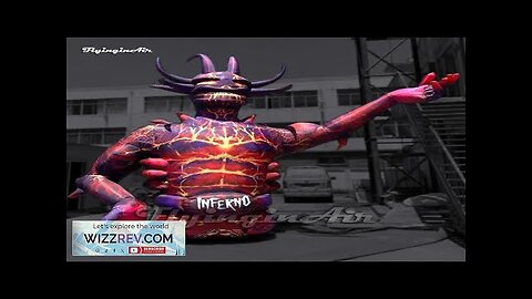 Customized Outdoor Inflatable Fire Demon Halloween Monster 6m Air Blow Up Skeleton Review