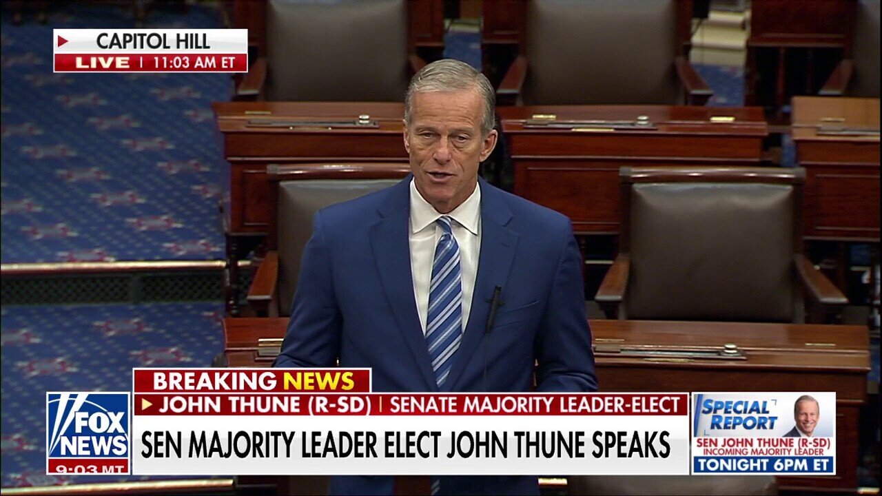 Senate Leader Thune vows to protect filibuster in maiden speech