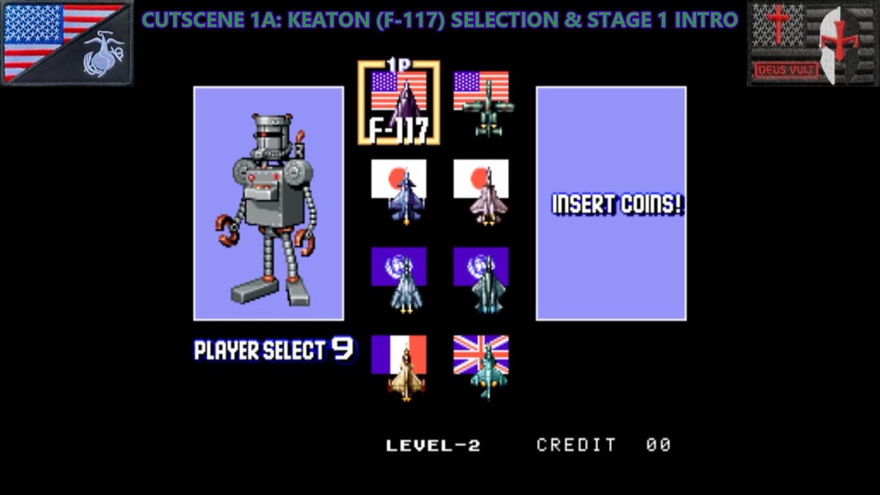 The Cutscene Project: "ソニック・ウイングス2" [Keaton (F-117)] (Arcade - 1994) [JP Version]